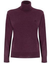 Etro - Truien & Vesten ,Rood ,Wol Zachte Wol Turtleneck Sweater - Lyst