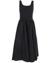 DUNST - Schwarzes Kleid Mit Ausgestelltem Rock Und Seitlichem Reißverschluss - Lyst