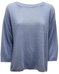 Max Mara - Truien & Vesten ,Blauw ,Maglione Ica 3/4 Sweater - Lyst