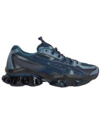 Asics - Zapatillas bajas de malla azul con detalles de goma - Lyst