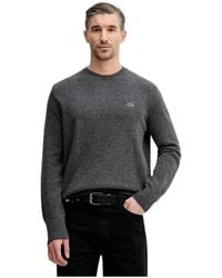 Lacoste - Trui Met Ronde Hals Van Gekaarde Wol - Lyst