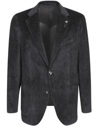 Lardini - Jassen ,Zwart ,Katoen Single-Breasted Corduroy Blazer - Lyst