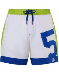 North Sails - Badmode ,Veelkleurig ,Katoen Kleur Blok Zwemshorts - Lyst