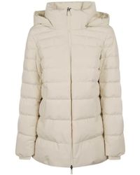 Herno - Jassen ,Wit ,Polyester Lange Donsjas - Lyst