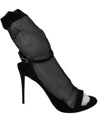 Dolce & Gabbana - Schwarze Tüll Stretch Stilettos Sandalen Schuhe - Lyst