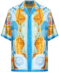 Versace - Silk Short-Sleeve Shirt - Lyst