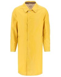 Maison Margiela - Trench coat in cotone rivestito effetto consumato - Lyst
