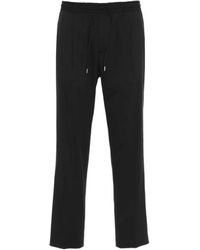 BRIGLIA - Schwarze hose mit elastischem bund ss25 - Lyst