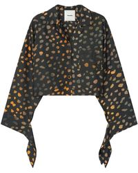 Nanushka - Overhemden ,Veelkleurig ,Nelida Twill Silk Shirt - Lyst