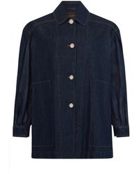 Moorer - Jassen ,Blauw ,Denim Loose Denim Jacket - Lyst