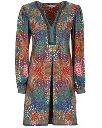 Hale Bob - Kleedjes ,Veelkleurig V-Hals Jurk Met Kralendetails - Lyst