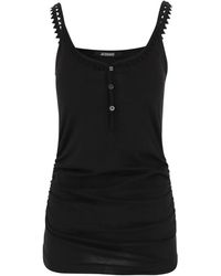Jacquemus - Zwangerschapskleding ,Zwart ,Leer Ruched Slim Zwangerschapstop - Lyst