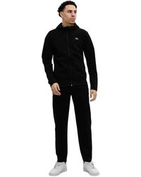 Lacoste - Fitness ,Zwart ,Katoen Sport Trainingspak Met Capuchon - Lyst