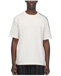 adidas - Fitness ,Wit ,Katoen Gradient 3 Strepen T-Shirt Met Korte Mouwen - Lyst