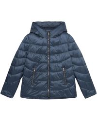Oltre - Jassen ,Blauw ,Polyester Puffy Bag Down Jacket - Lyst
