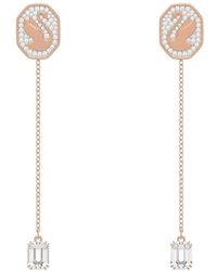 Swarovski - Accessoires ,Roze ,Signum Druppel Oorbellen Vrouwen Roségoud 5628569 - Lyst