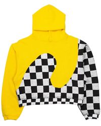 ERL - Gelbes checker swirl sweatshirt - Lyst