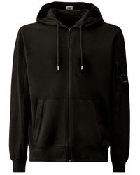 C.P. Company - Kapuzen-Zip-Fleecejacke Schwarz - Lyst