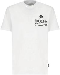 Philipp Plein - T-shirt aus weißer baumwolle mit logo - Lyst