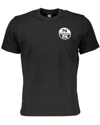 North Sails - Schwarzes bedrucktes logo-t-shirt - Lyst