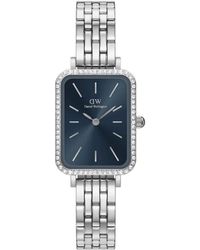 Daniel Wellington - Accessoires ,Grijs ,Elegante Zilveren Quadro Dameshorloge - Lyst