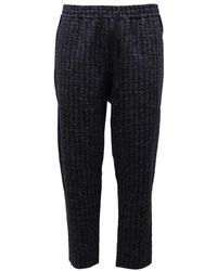 Hōsio - Broeken ,Blauw ,Wol Pantalone - Lyst