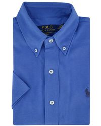 Ralph Lauren - Camicia casual blu a maniche corte - Lyst