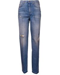 Don The Fuller - High-waist straight-leg-jeans mit gealtertem effekt - Lyst