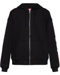 DIESEL - Hoodies & Sweatvesten ,Zwart ,Katoen S-Boxt-Zip-Hood-Div Hoodie - Lyst
