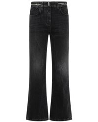 Givenchy - Jeans ,Zwart ,Katoen Zwarte Katoenen Boot Cut Broek - Lyst