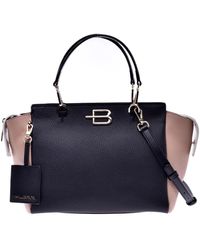 Baldinini - Handbag in black, white and nude calfskin - Lyst
