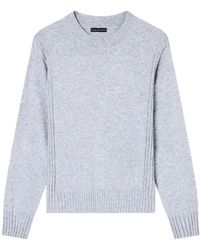 ARMANI EXCHANGE - Truien & Vesten ,Grijs ,Wol Regular Fit Sweater Met Ronde Hals - Lyst