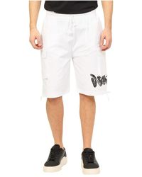 DISCLAIMER - Weiße baumwoll-bermuda-shorts - Lyst