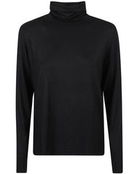 Majestic Filatures - Camiseta glitter negra de algodón y cachemira - Lyst