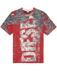 DIESEL - T-boxt-peel logo t-shirt in destroyed jersey - Lyst