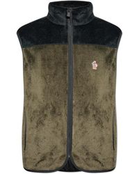 Moncler - Jassen ,Groen ,Leer Polartec Down Vest - Lyst