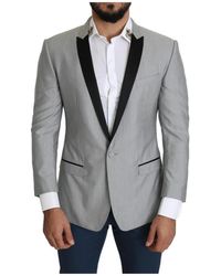 Dolce & Gabbana - Seidenblazer Mit Slim Fit - Lyst