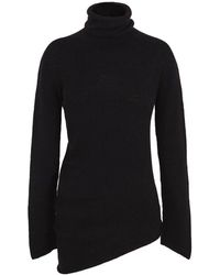 Cortana - Snow, hochgeschlossener woll- und kaschmirpullover in schwarz - Lyst