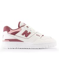 New Balance - Zapatillas blancas con detalles rojos y rosas - Lyst