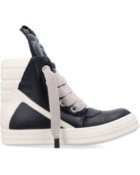 Rick Owens - High-top geobasket sneaker mit jumbo-schnürsenkeln - Lyst