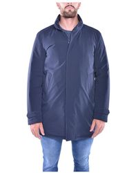 Paul & Shark - Jassen ,Blauw ,Polyester Waterafstotende Stretch Carcoat - Lyst