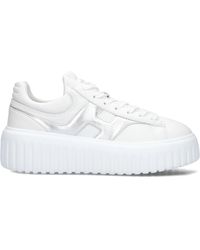 Hogan - Schoenen ,Wit ,Leer Low-Top Sneakers Met H-Strepen - Lyst