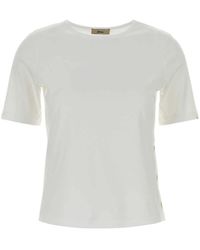 Herno - Tops ,Wit ,Katoen Cotton T-Shirt - Lyst