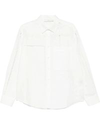 Tela - Overhemden ,Wit ,Leer Shirt - Lyst