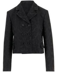 Chloé - Jassen ,Zwart ,Leer Double-Breasted Fitted Jacket - Lyst
