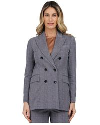 Circolo 1901 - Karierte doppelreiher-jacke - Lyst