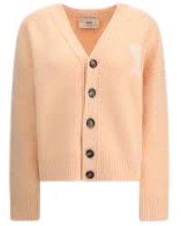 Ami Paris - Intarsien-Strickpullover Aus Wolle - Lyst