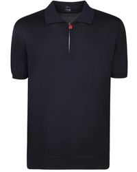 Kiton - T-shirt & polo blu per uomo - Lyst
