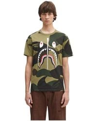 A Bathing Ape - Giant 1St Camo Shark T-Shirt - Lyst
