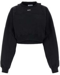 Off-White c/o Virgil Abloh - Schwarzer baumwoll-sweatshirt - Lyst